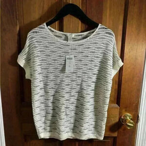 Chicos sweater why with silver threads NWT size 0